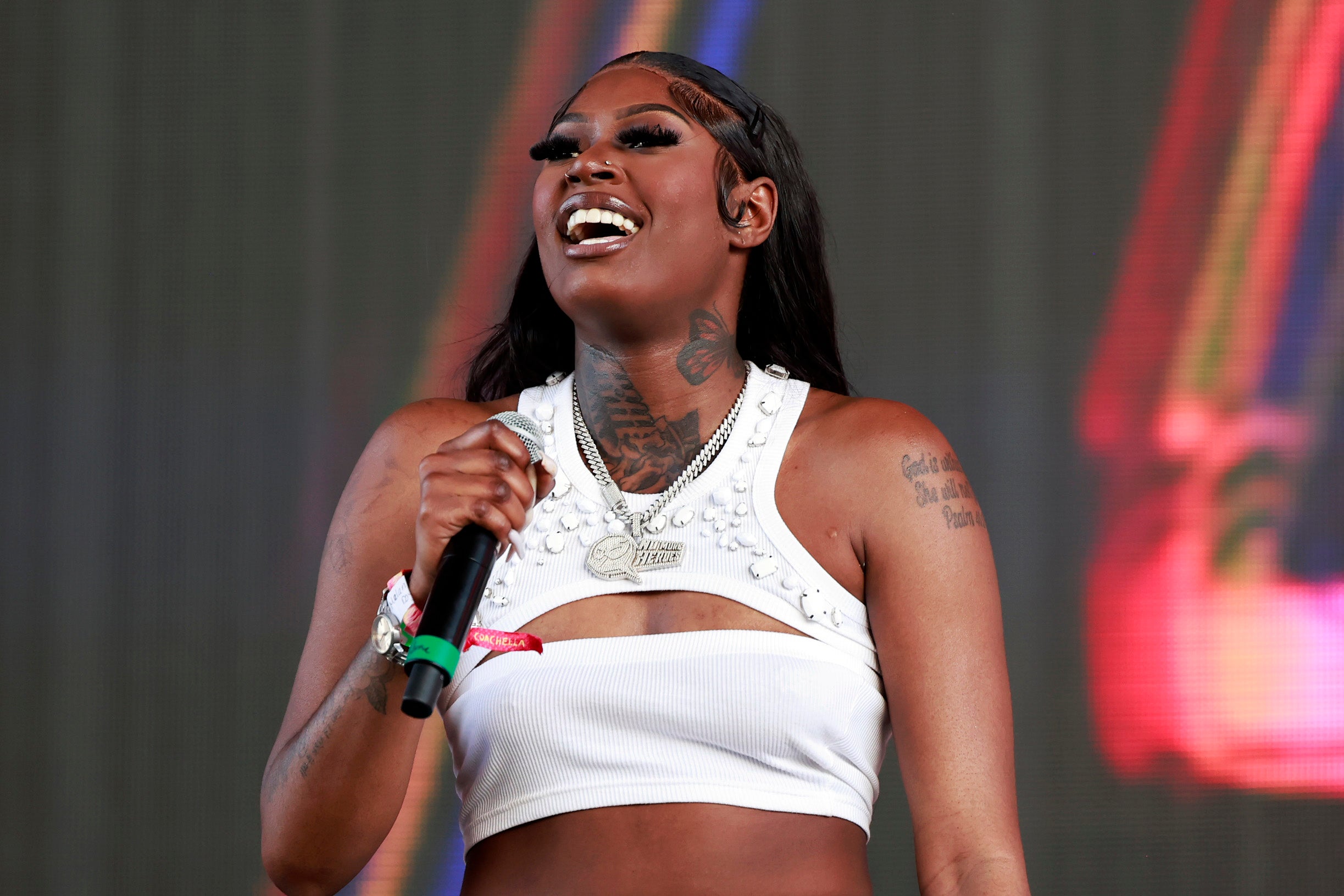 Mello Buckzz performing at Coachella in 2023. The launch for her latest album had just ended when the shooting happened