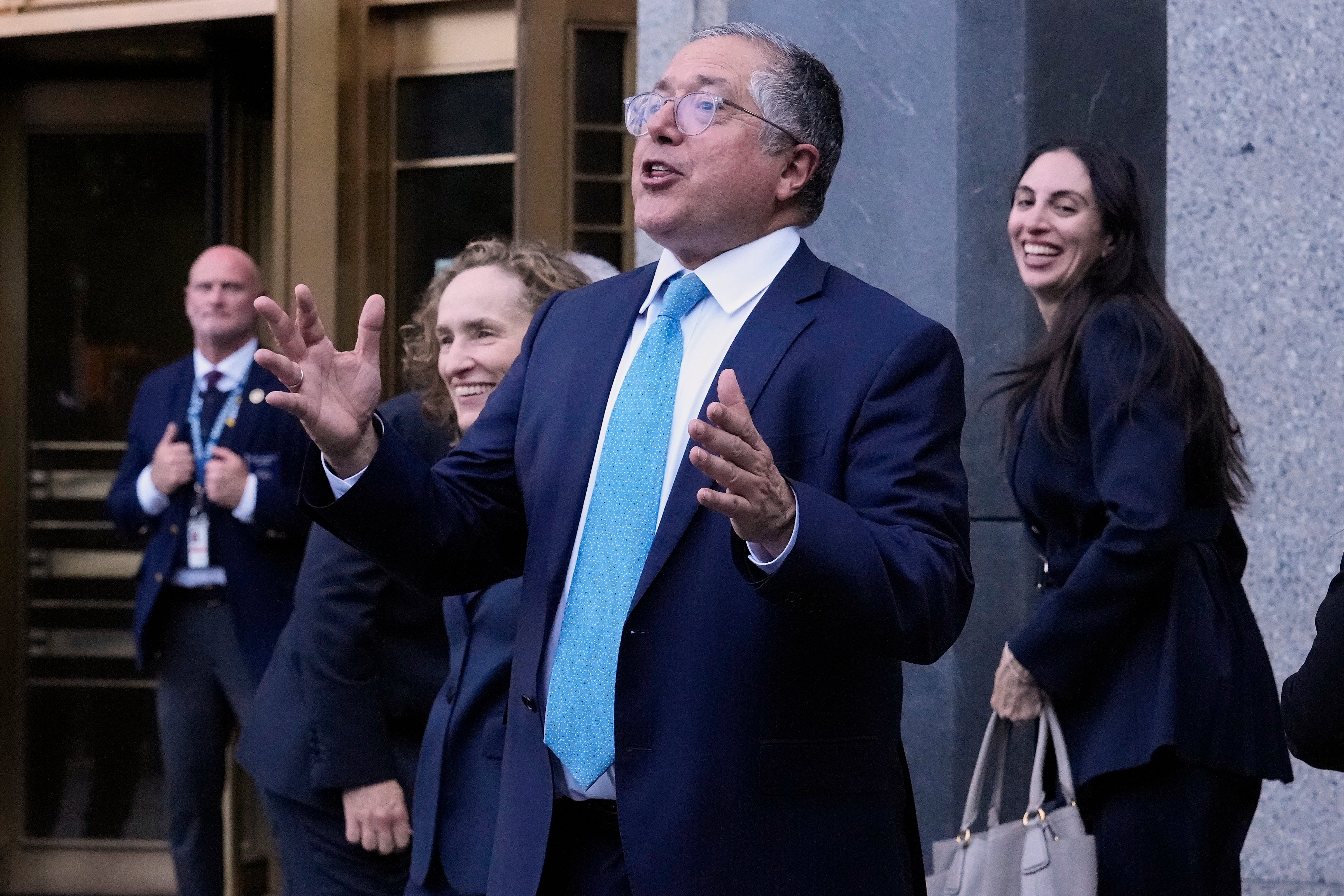 Defense attorney Marc Agnifilo speaks outside Manhattan federal court after Diddy was not released on bail following the verdict.