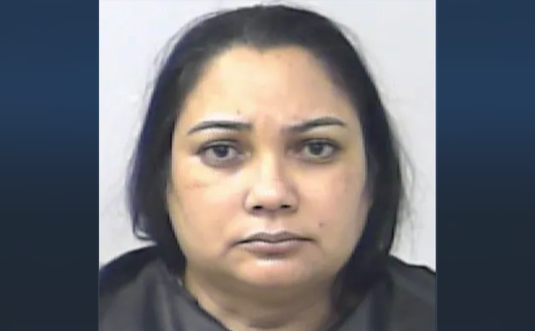 Rosa Mena, of Port St Lucie, Florida. Mena is facing several charges, including practicing medicine without an active license, after she allegedly ran a backyard cosmetic treatment clinic in her backyard shed
