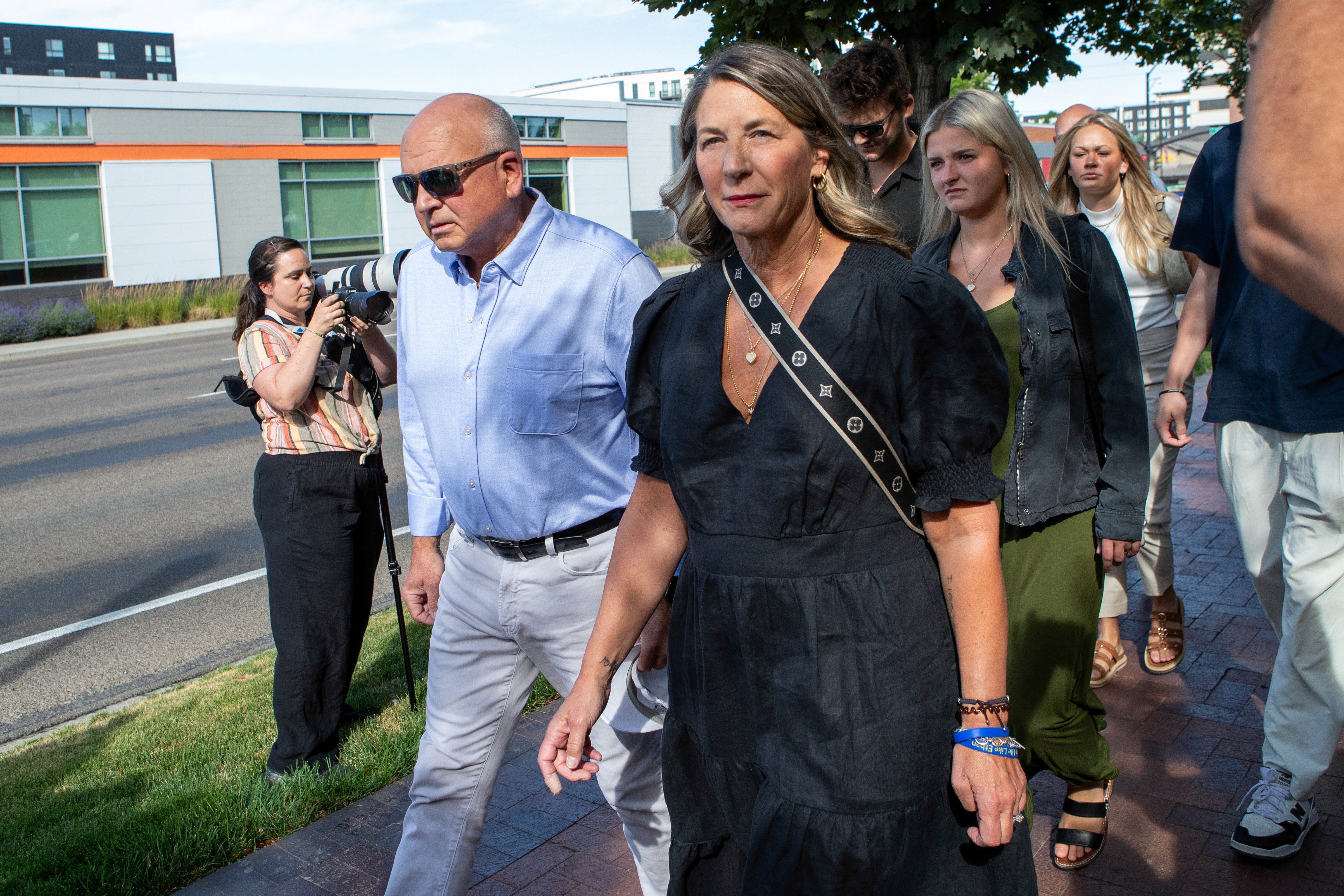 Ethan Chapin's parents, Jim and Stacy Chapin, arrive at the Ada County Courthouse when Bryan Kohberger pleaded guilty on July 2