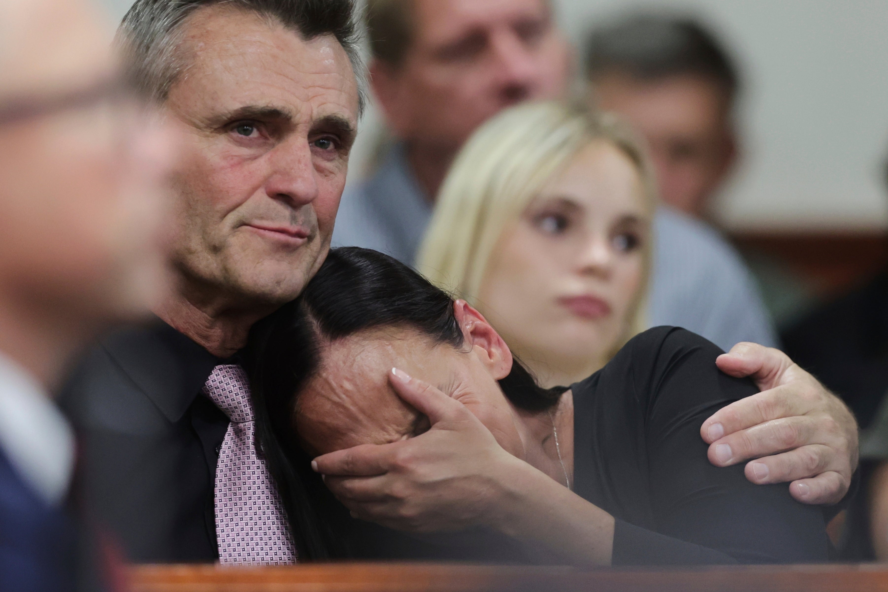 Cara Northington, mother of victim Xana Kernodle sobs at the sentencing hearing of Bryan Kohberger at the Ada County Courthouse on Wednesday