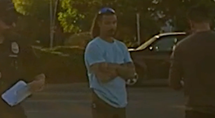 Video obtained by KING 5 shows Travis Decker, the Washington dad accused of killing his three young daughters, talking with police three days before he and his children disappeared