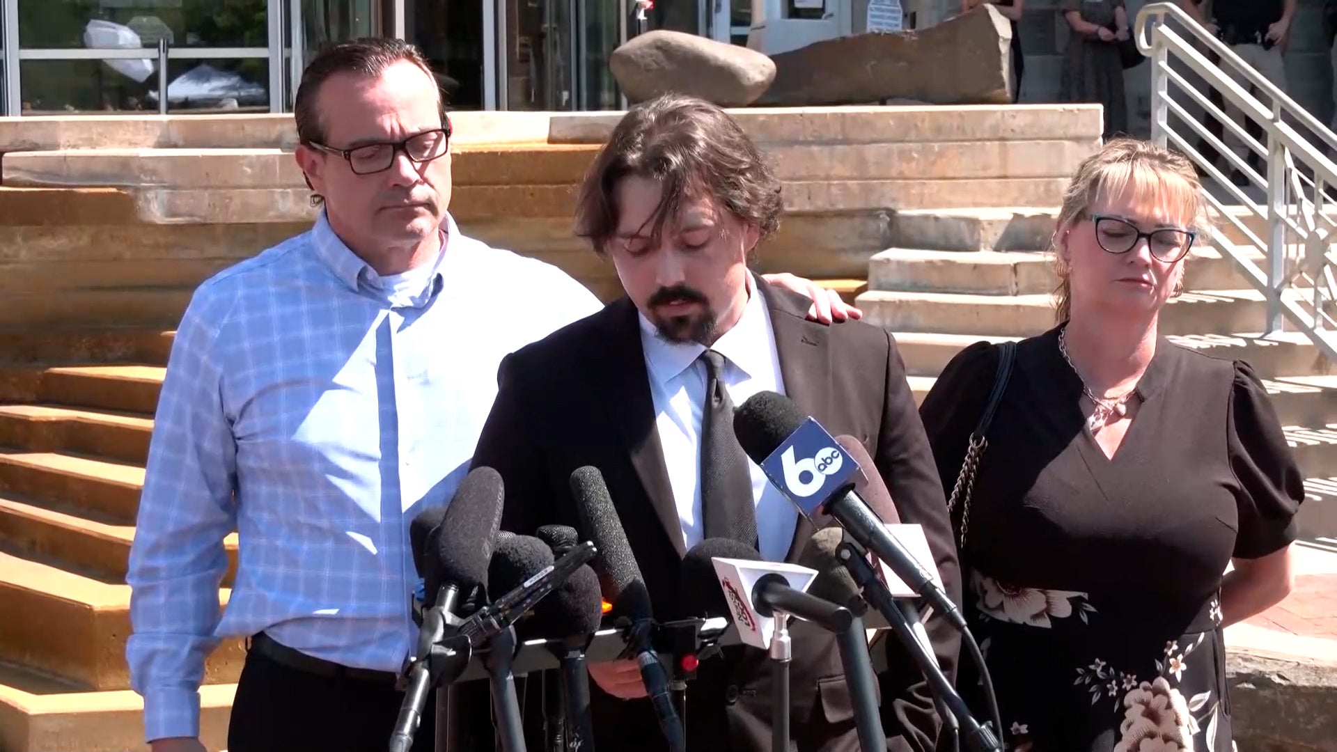 The family of Kaylee Goncalves slammed the prosecution’s plea-deal with killer Bryan Kohberger while speaking outside of court.