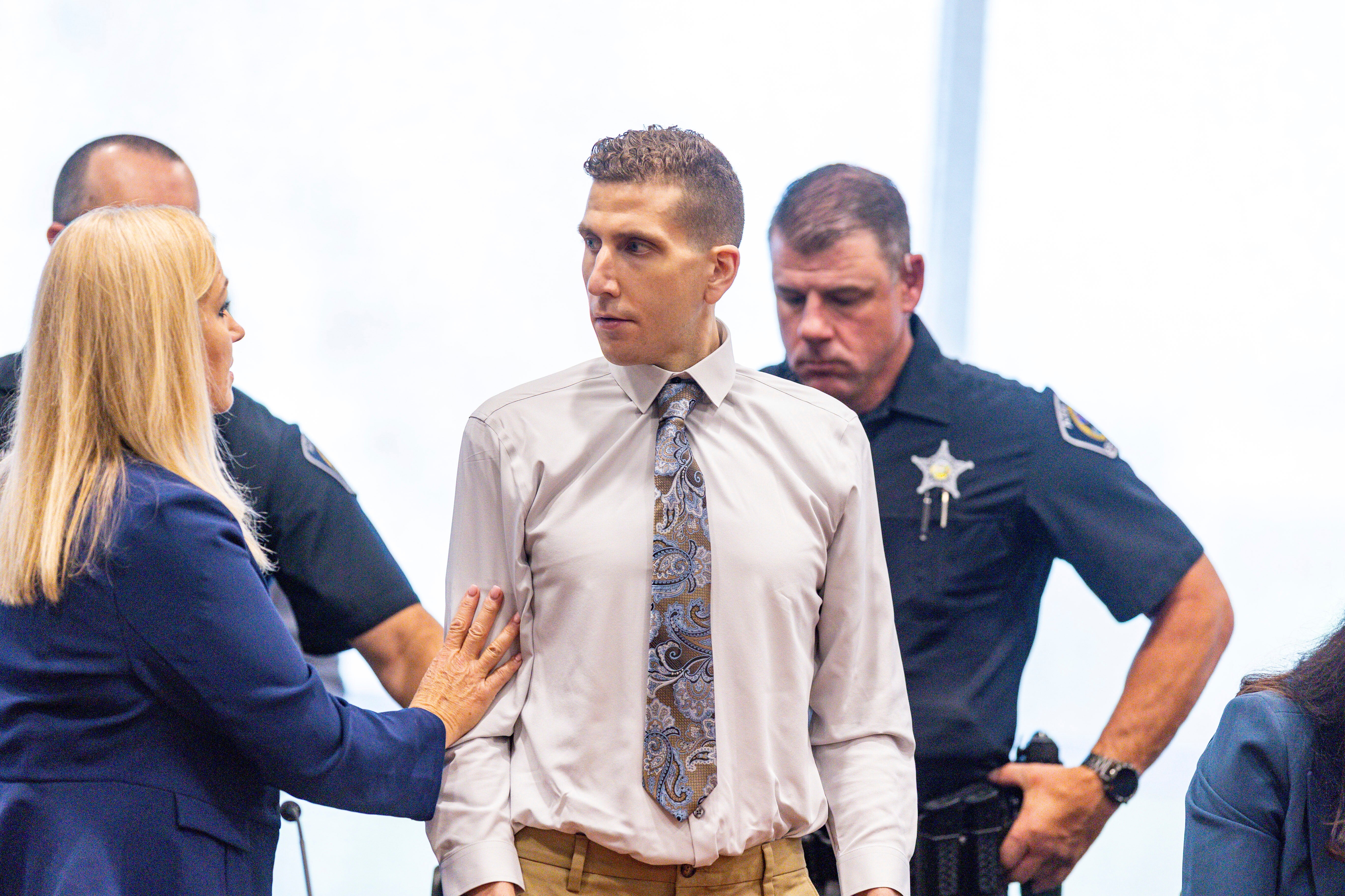 Brian Kohberger, charged in the murders of four University of Idaho students, appears at the Ada County Courthouse, Wednesday, July 2, 2025, in Boise, Idaho. (AP Photo/Kyle Green, Pool)