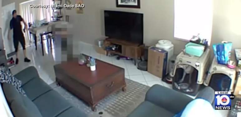 Zachary Perez, an Iraq Marine Corps veteran, was caught on camera holding a pink dog leash that police say was wrapped around the neck of his 6-year-old stepson.
