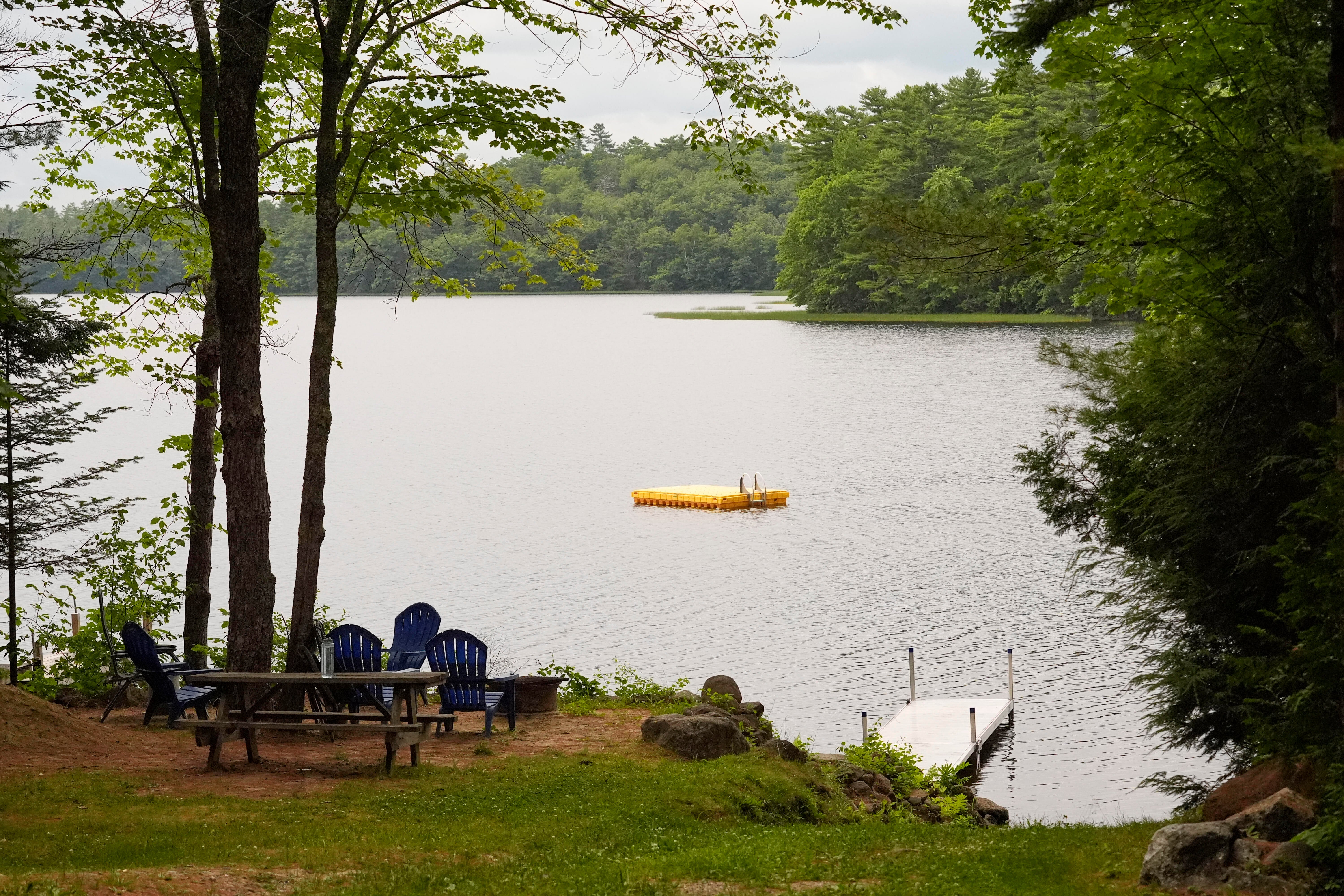 Crawford Pond is seen Wednesday, July 9, 2025, in Union, Maine. Police are investigating the murder of a woman last seen paddleboarding on the pond. (AP Photo/Robert F. Bukaty)