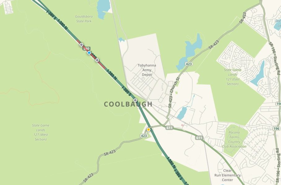Serious Crash Involving School Bus and Tour Bus on Interstate 380 in Coolbaugh Township