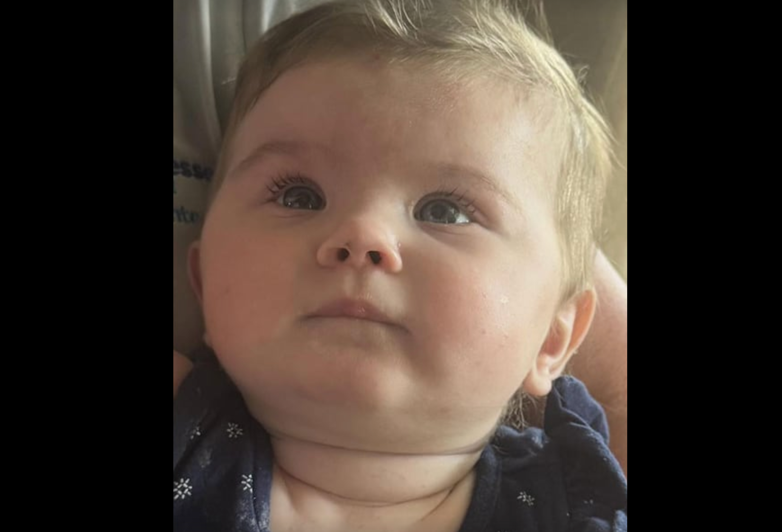 A photo made available by the Dyer Country Sheriff’s Office of the child allegedly kidnapped and abandoned after her family was killed