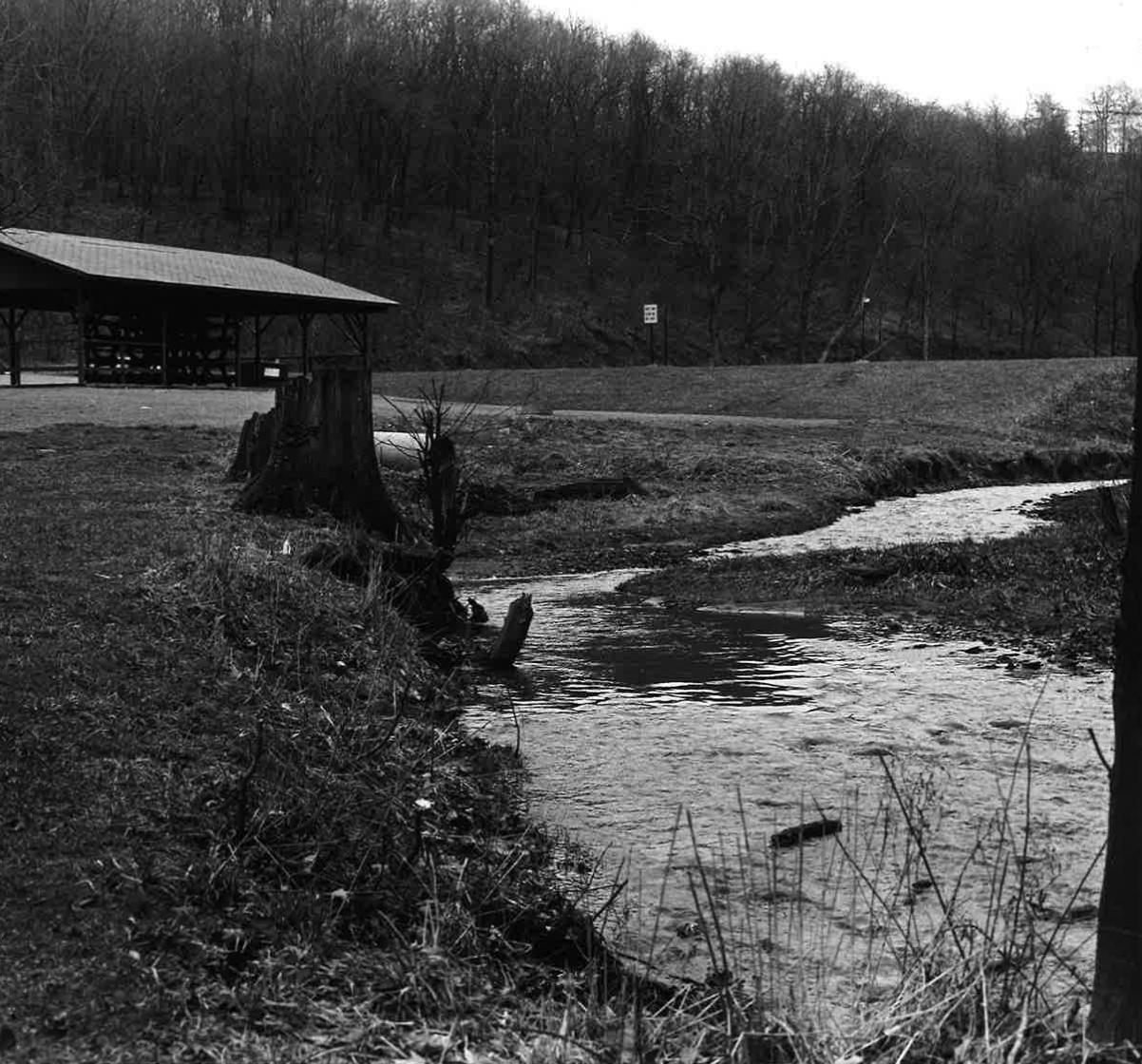 The shallow creek in Hopewell Township where Annette Tokarz's body was found. Police weren't using DNA analysis at the time of her death, but Detective Patrick Young was able to recover a DNA sample from her coat