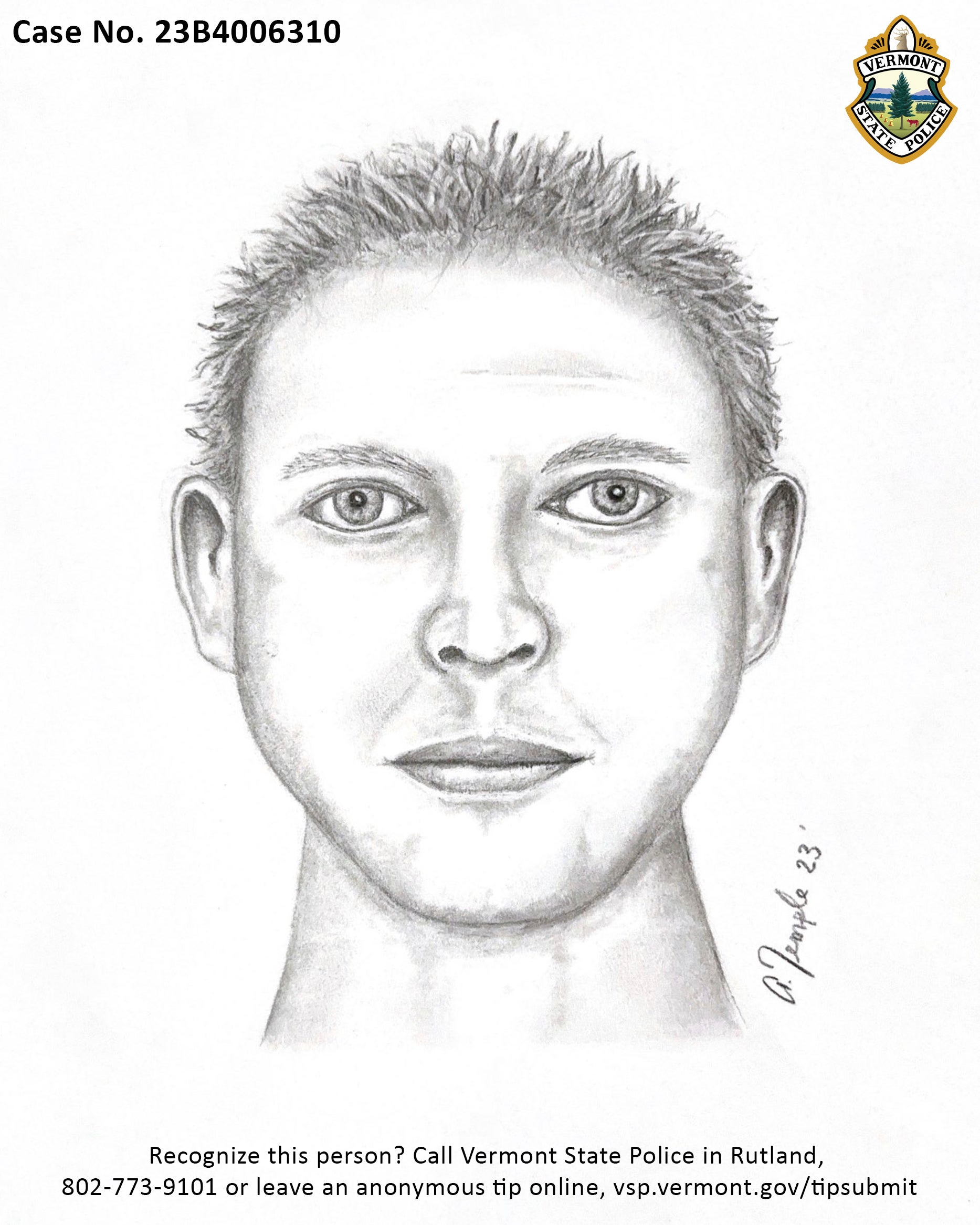 Shortly after Fleming was killed, police released a composite sketch based on witness accounts of a man seen in the area around the time of the murder