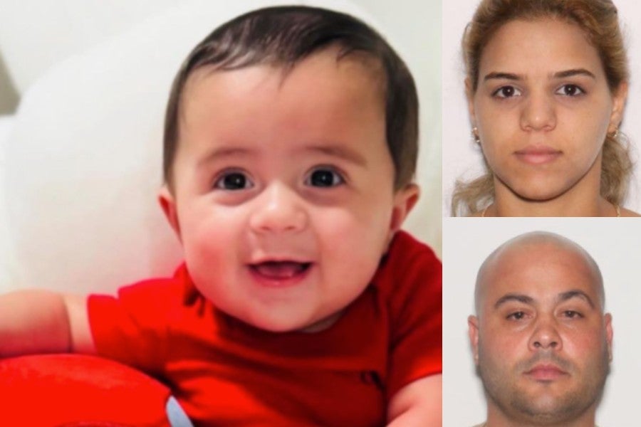 Authorities are searching for Alfredo Carballo Gonzalez, 32, and Ariely Alvarez Cabrera, 27, as well as a baby in their care.