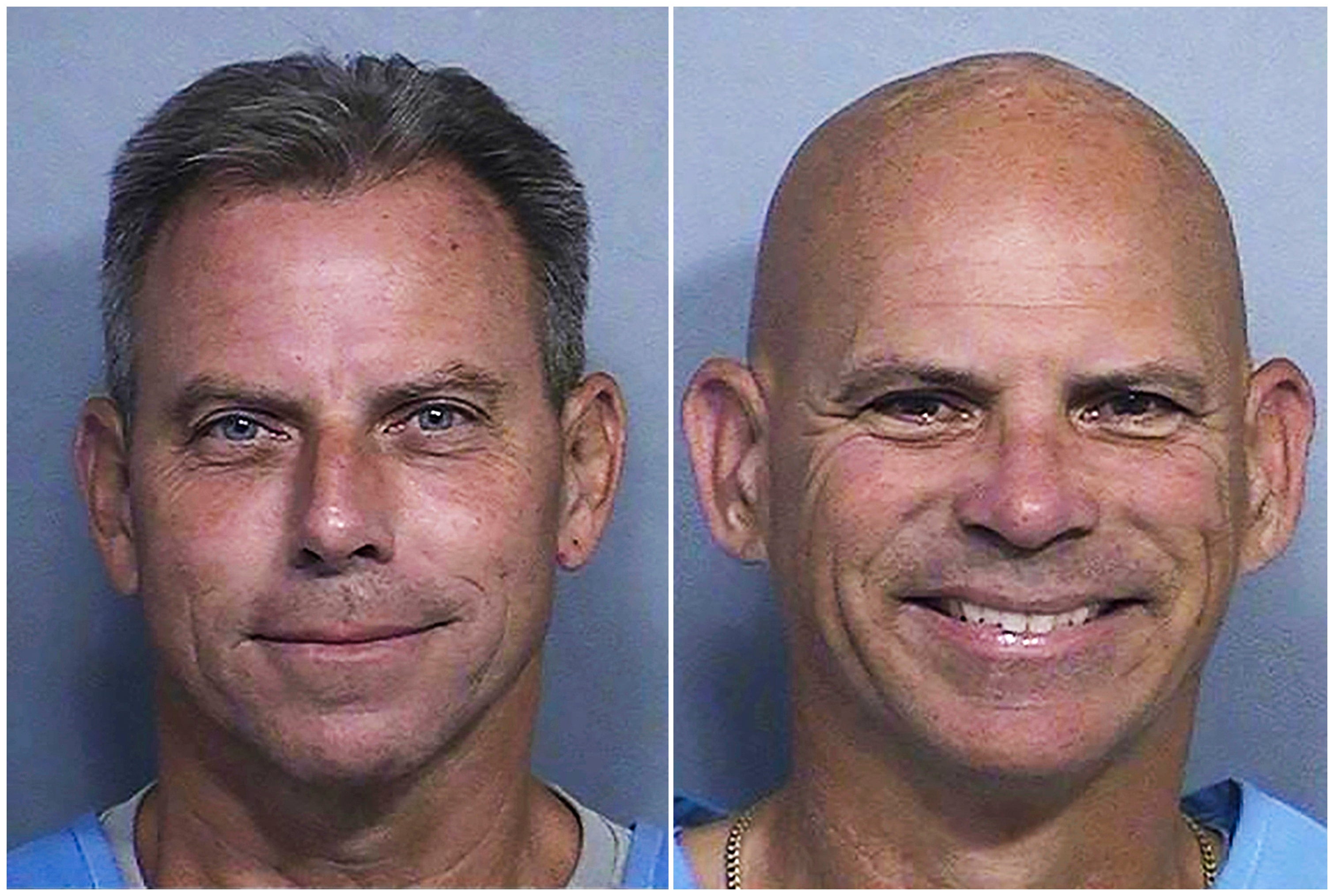 Erik Menendez (left) is back in prison after reportedly being hospitalized in July for surgery for kidney stones, according to his stepdaughter