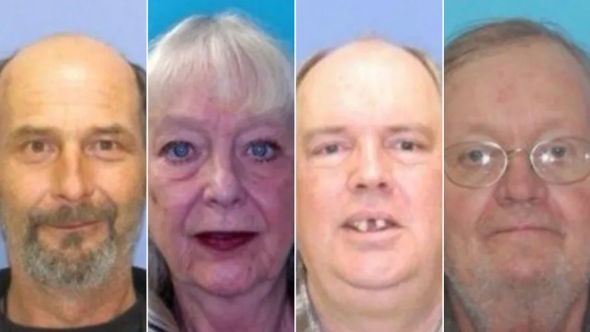 Victims from left to right: Daniel Edwin Baillie, Nancy Lauretta Kelley, David Allen Leach and Tony Wayne Palm