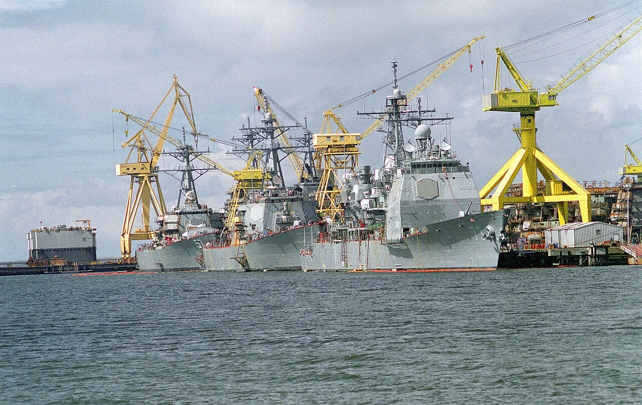 The shipyard was under lockdown as authorities searched for the suspected shooter
