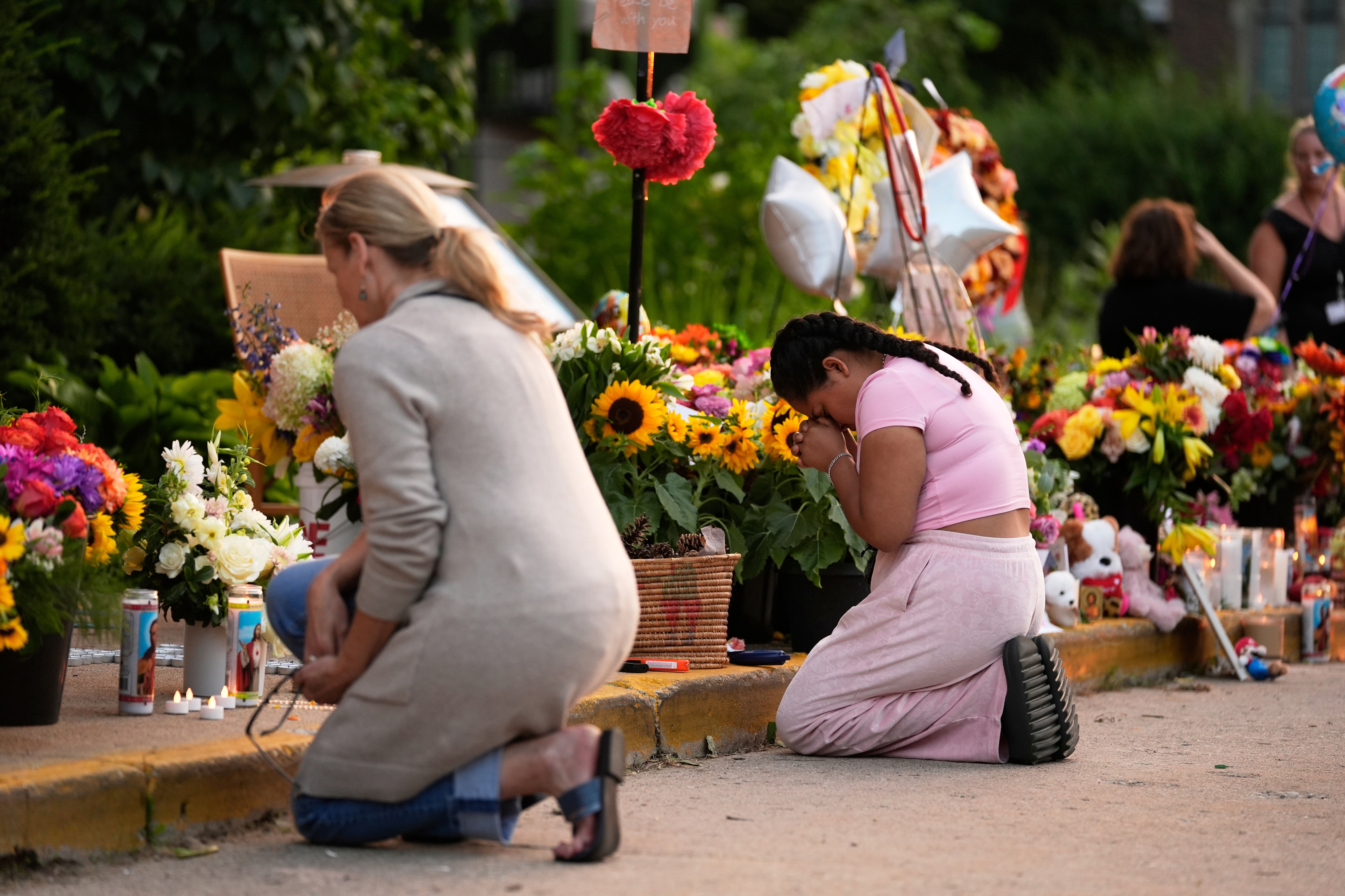 The debate around gun control has resurfaced following the shooting after Minneapolis Mayor Jacob Frey told a news conference last week: ‘Don’t just say this is about thoughts and prayers right now. These kids were literally praying’