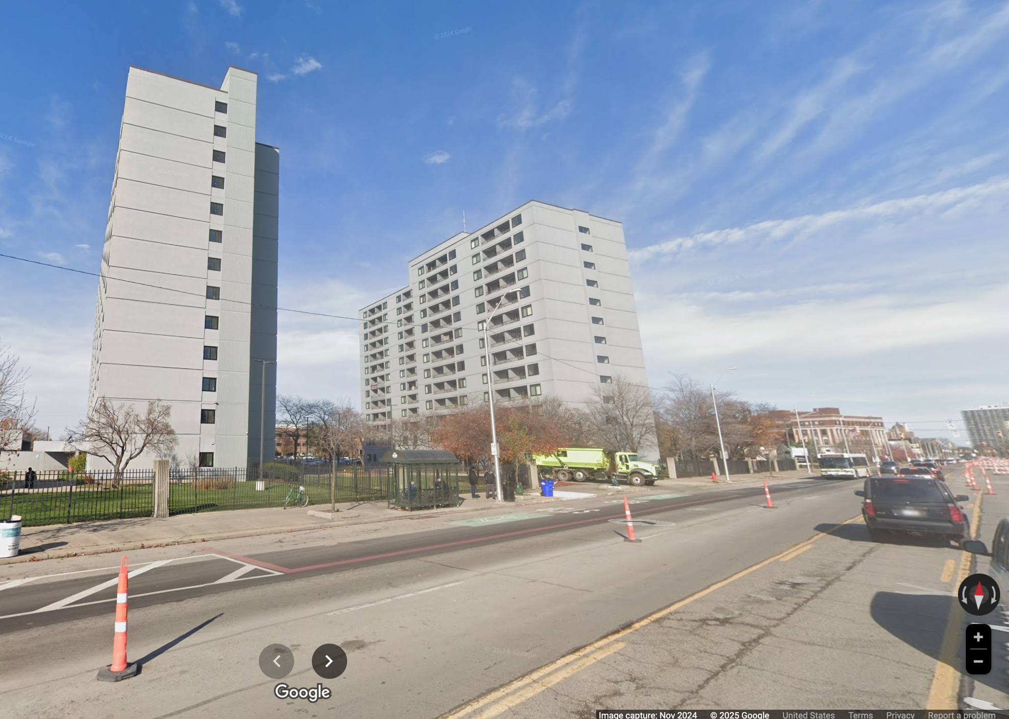 Sheridan Place apartments in Detroit. Police were called to a shooting at the senior living apartments that allegedly was motivated by a love triangle