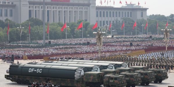 China’s military parade shows off new missiles, drones