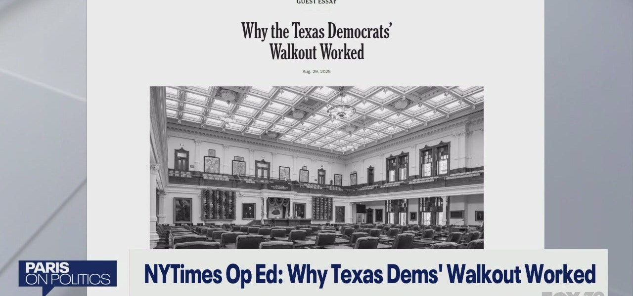 Paris on Politics: NYTimes Op Ed: Why Texas Dems' Walkout Worked