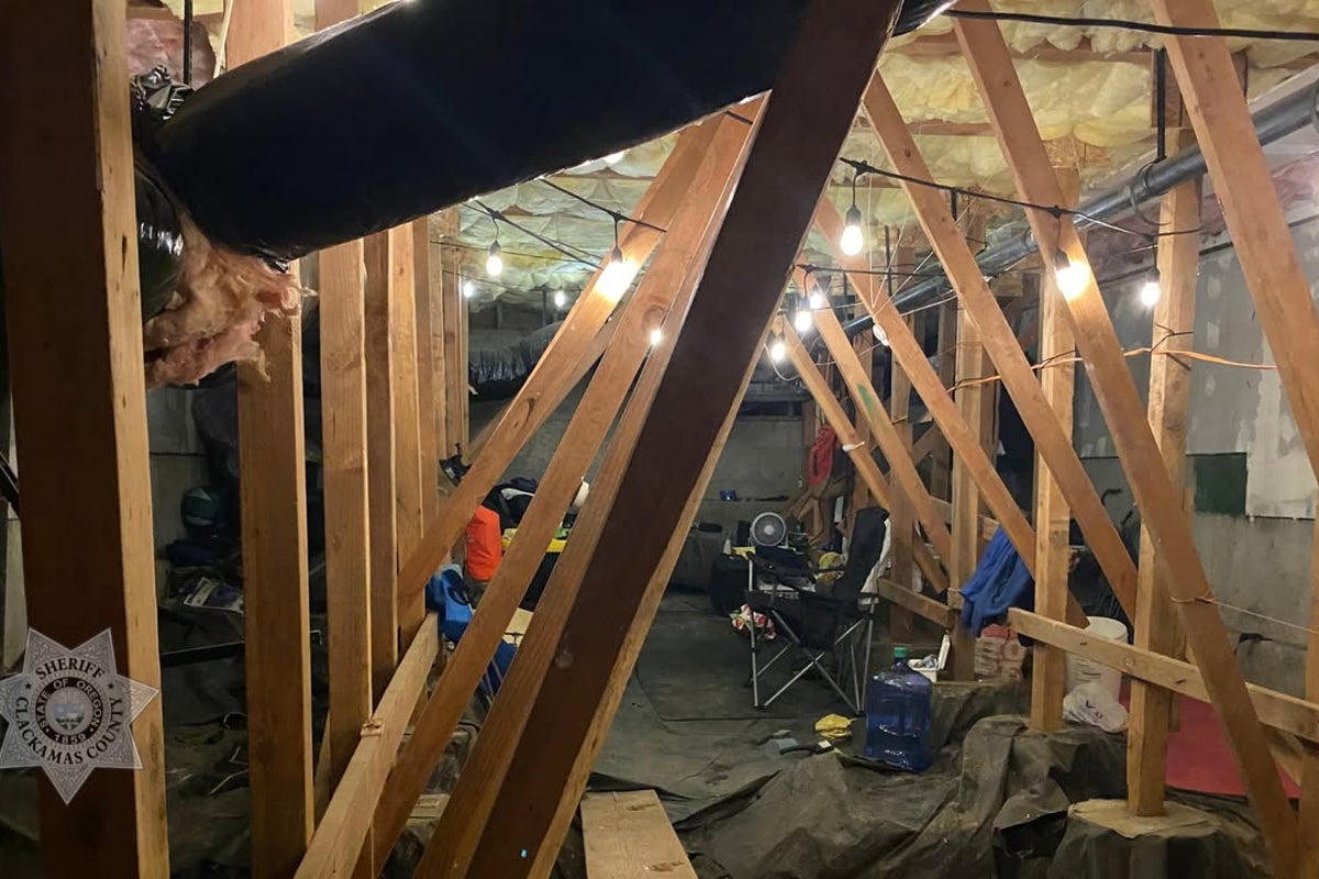 Man found living inside of crawlspace in Oregon home - and as cops discover makeshift bed and meth