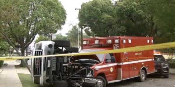 California man steals ambulance from paramedics attending fatal stabbing near high school, say cops