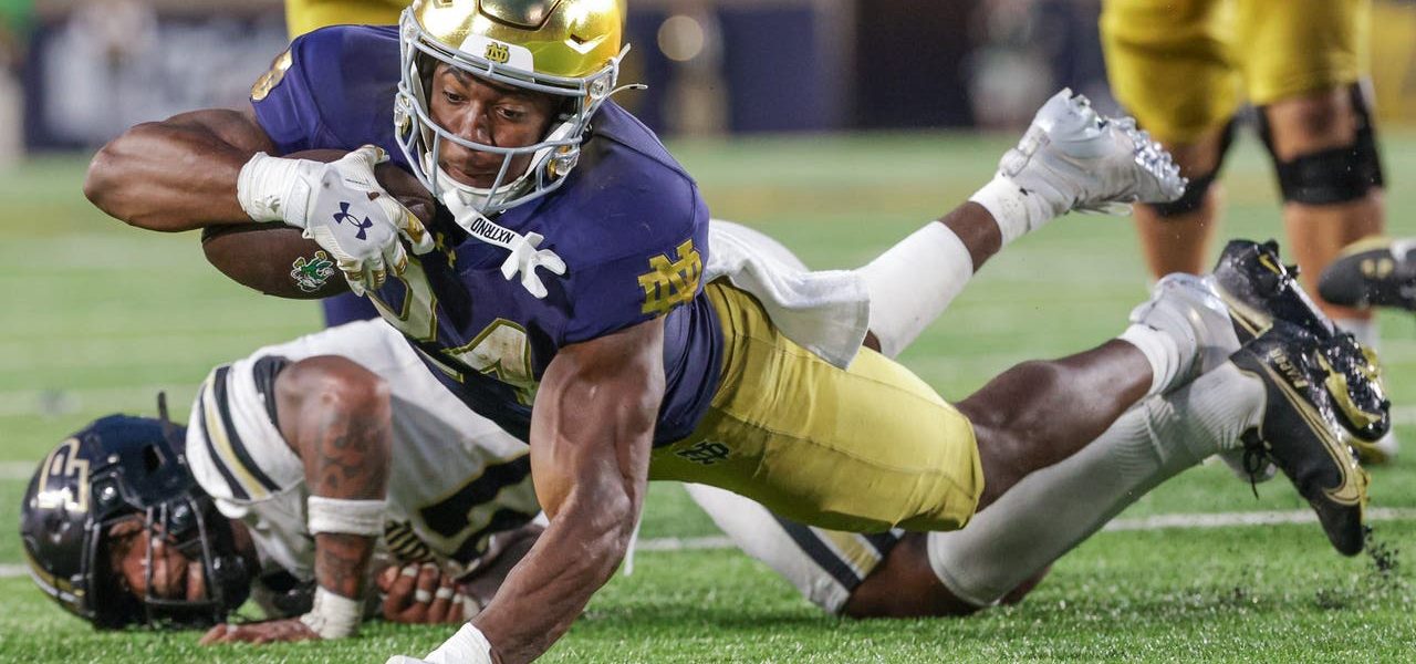 Price’s four touchdowns power No. 24 Notre Dame to 56-30 win over Purdue