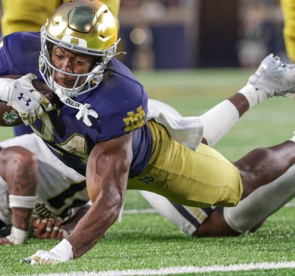 Price’s four touchdowns power No. 24 Notre Dame to 56-30 win over Purdue
