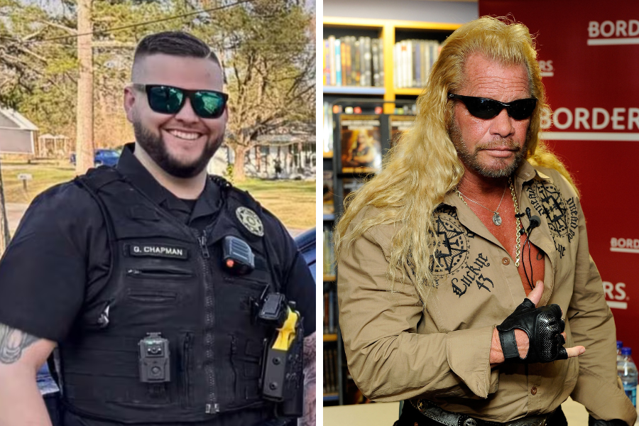 Priceville, Alabama, police officer Garry Chapman is the son of reality TV star Dog the Bounty Hunter