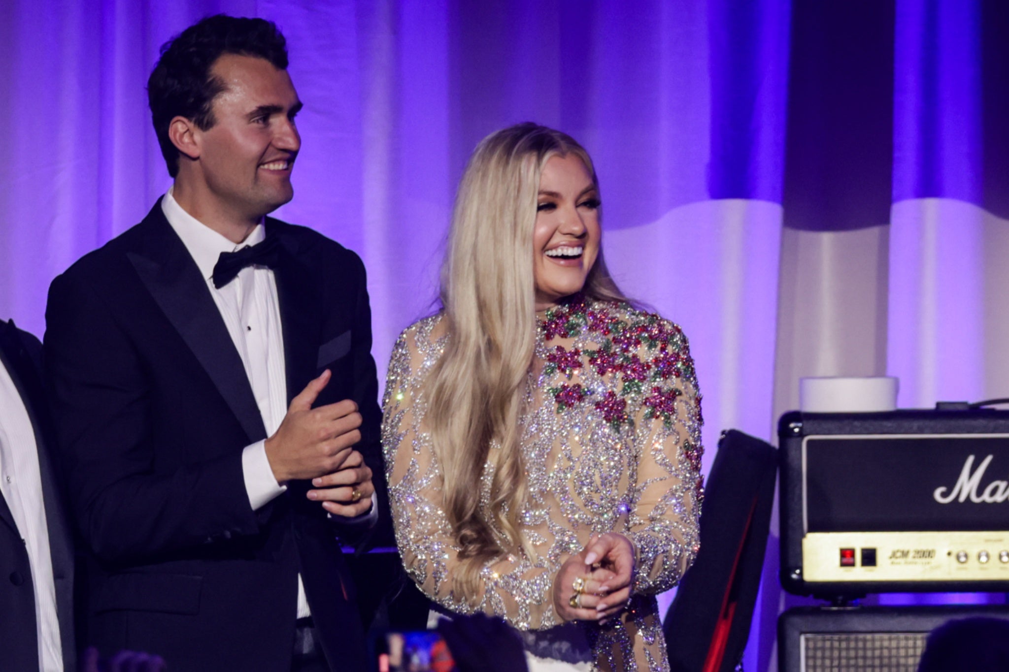 Charlie and Erika Kirk at Donald Trump's inaugural ball in January 2025