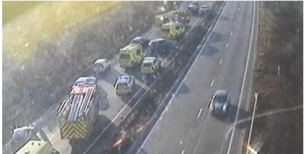 Measham A42 Multi-Vehicle Crash Leaves Victims Passes Away, Southbound Lane Closed, Emergency Response Underway