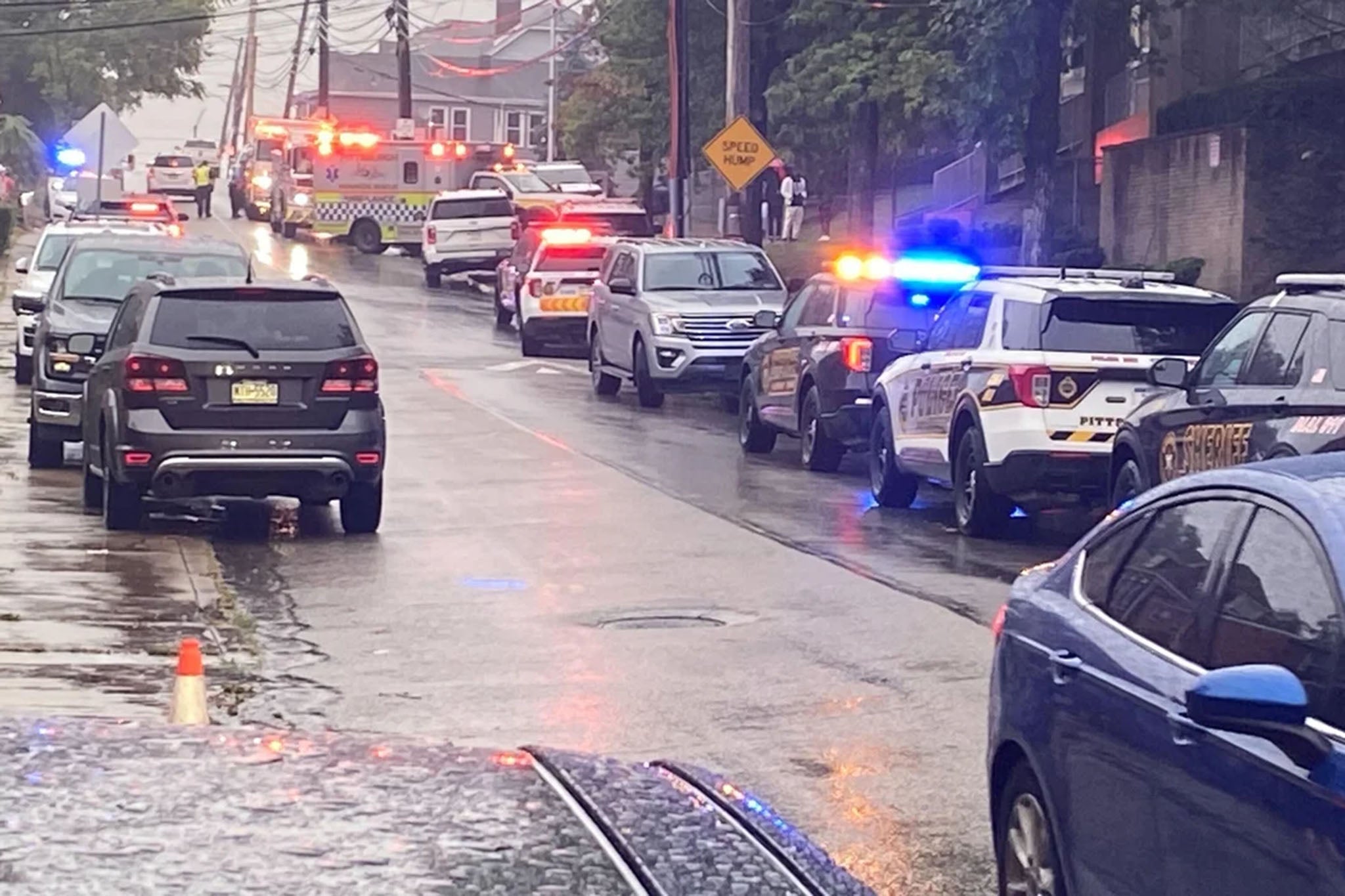 Two students were transported to the hospital with stab wounds to the abdomen