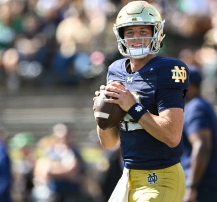 No. 21 Notre Dame is relying on a high-scoring offense to get back into the playoff picture