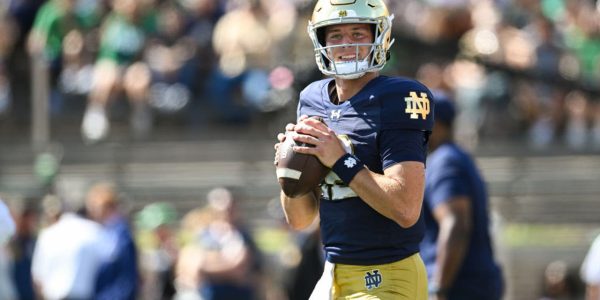 No. 21 Notre Dame is relying on a high-scoring offense to get back into the playoff picture
