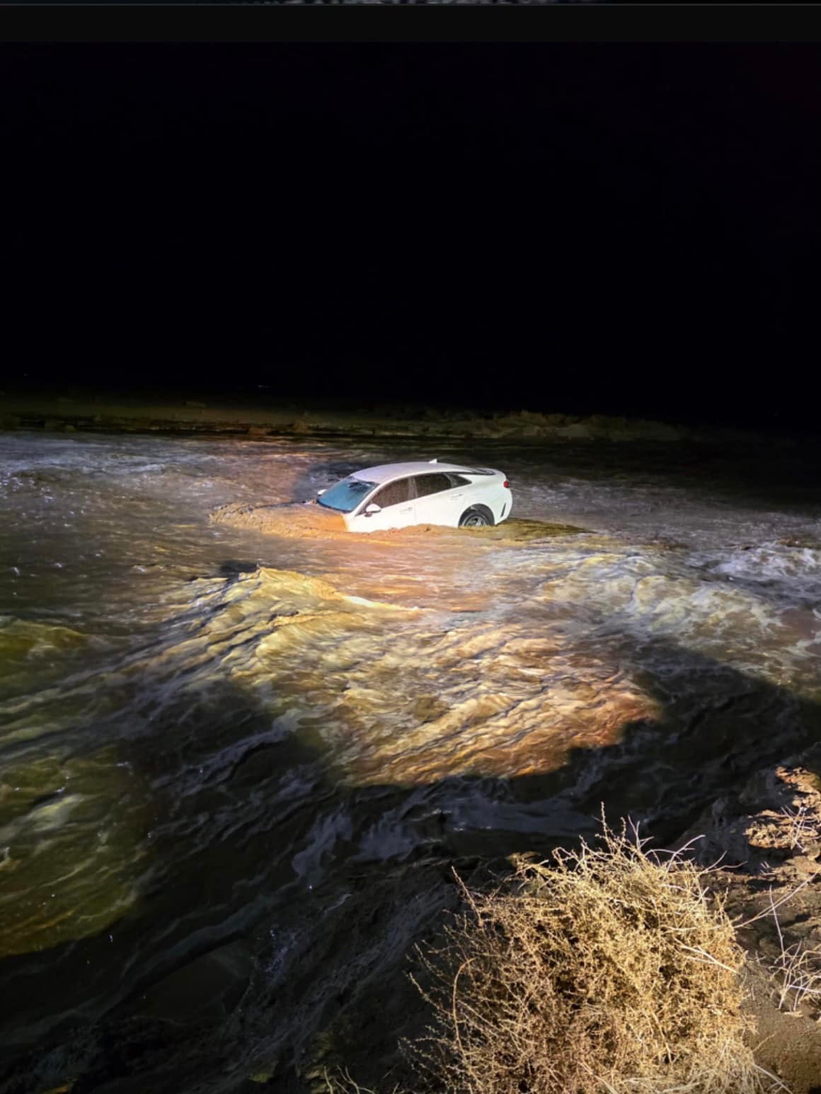 Padilla-Aguilera’s vehicle was swept off the road by flood waters caused by the remnants of Storm Mario