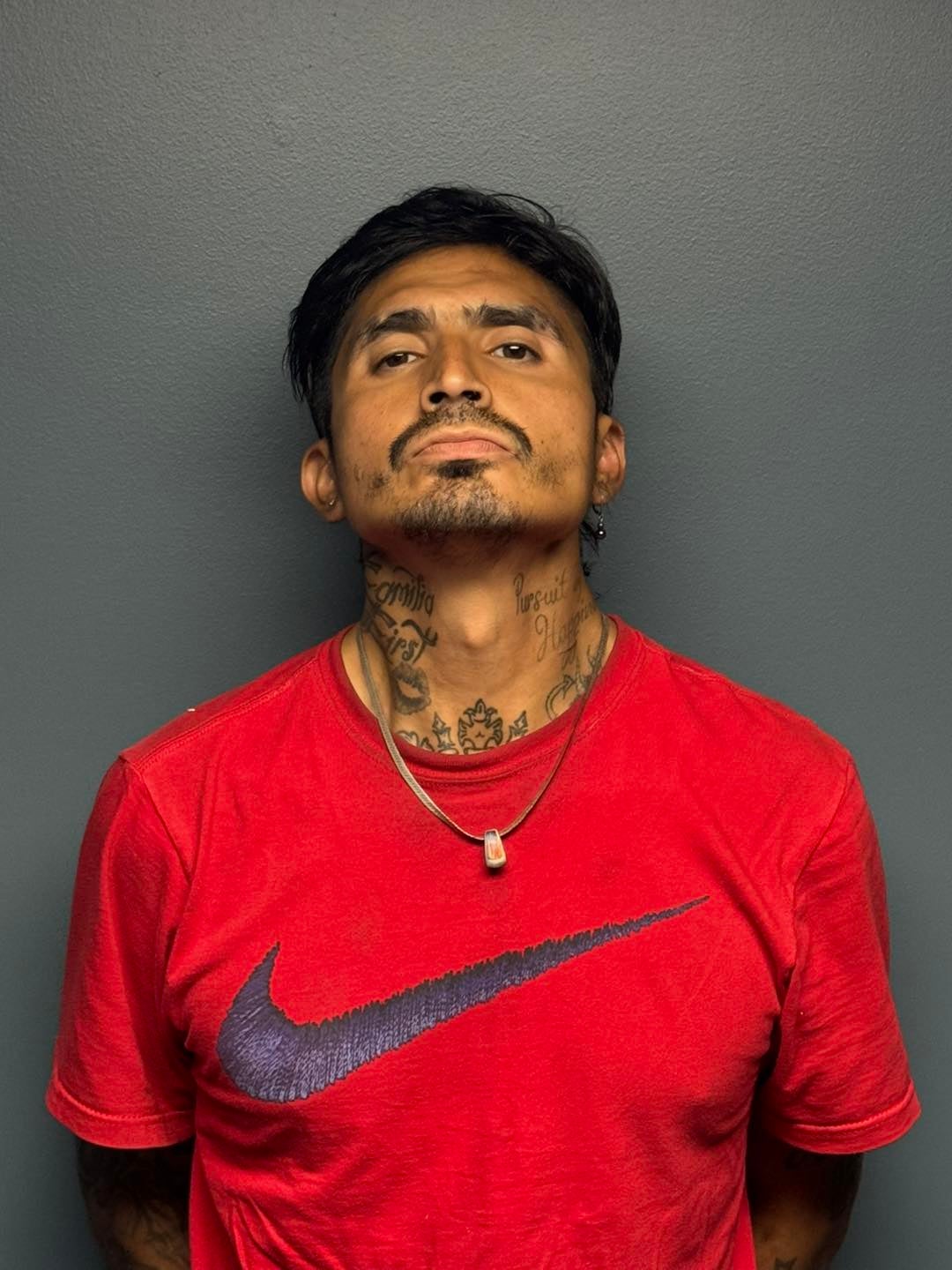 Juan Anguiano, pictured, and another suspect have been arrested and accused of stealing more than 300 pounds of sausage and hamburger meat, Ohio police say