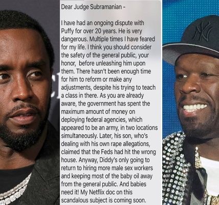 50 Cent warns judge that ‘dangerous’ Diddy should not be ‘unleashed’ on public ahead of sentencing