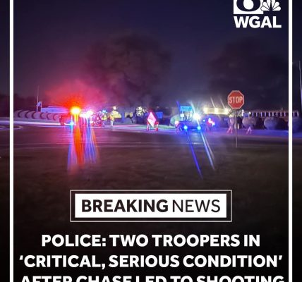 Franklin County, PA — A tense police chase ended in tragedy on Wednesday evening when two Pennsylvania state troopers were critically injured and a suspect was killed during a shootout in Guilford Township