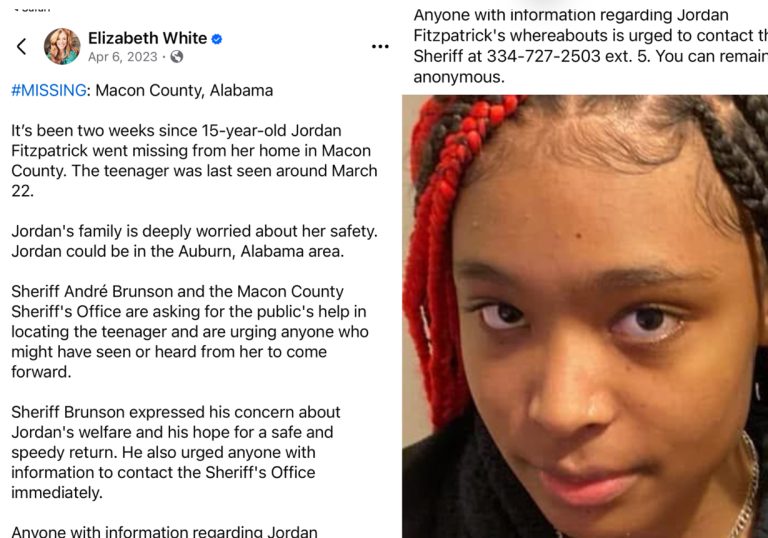 MONTGOMERY, Ala. — The family of Jordan Lashelle Fitzpatrick, a teenager from Tuskegee who disappeared more than two years ago