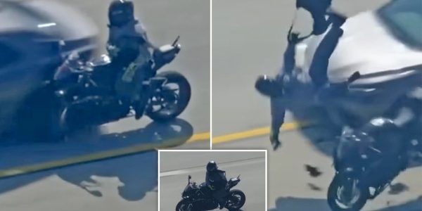 Motorcyclist suspected in police shooting crashes on California highway during high speed chase