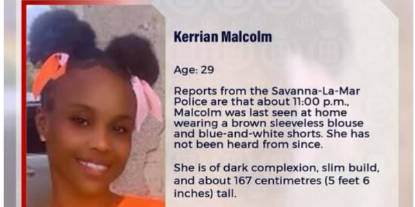 Savanna-la-Mar, Westmoreland – The body of a 29-year-old woman, Kerrian Malcolm, was discovered dead inside a suitcase at the gully banks in Savanna-la-Mar,