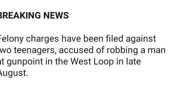 Chicago — Two Teenagers Charged After Armed Robbery in West Loop Leaves Community on Edge