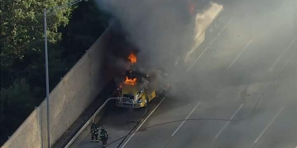 NORTHBROOK, ILLINOIS — A massive semi-truck fire erupted Thursday afternoon on the northbound lanes of the Tri-State Tollway, causing widespread disruption and