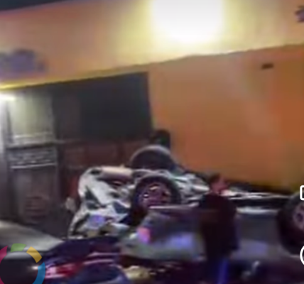 South Gate, California – Two cars collided in a fiery crash overnight, leaving a chaotic scene on one of the city’s busiest streets.