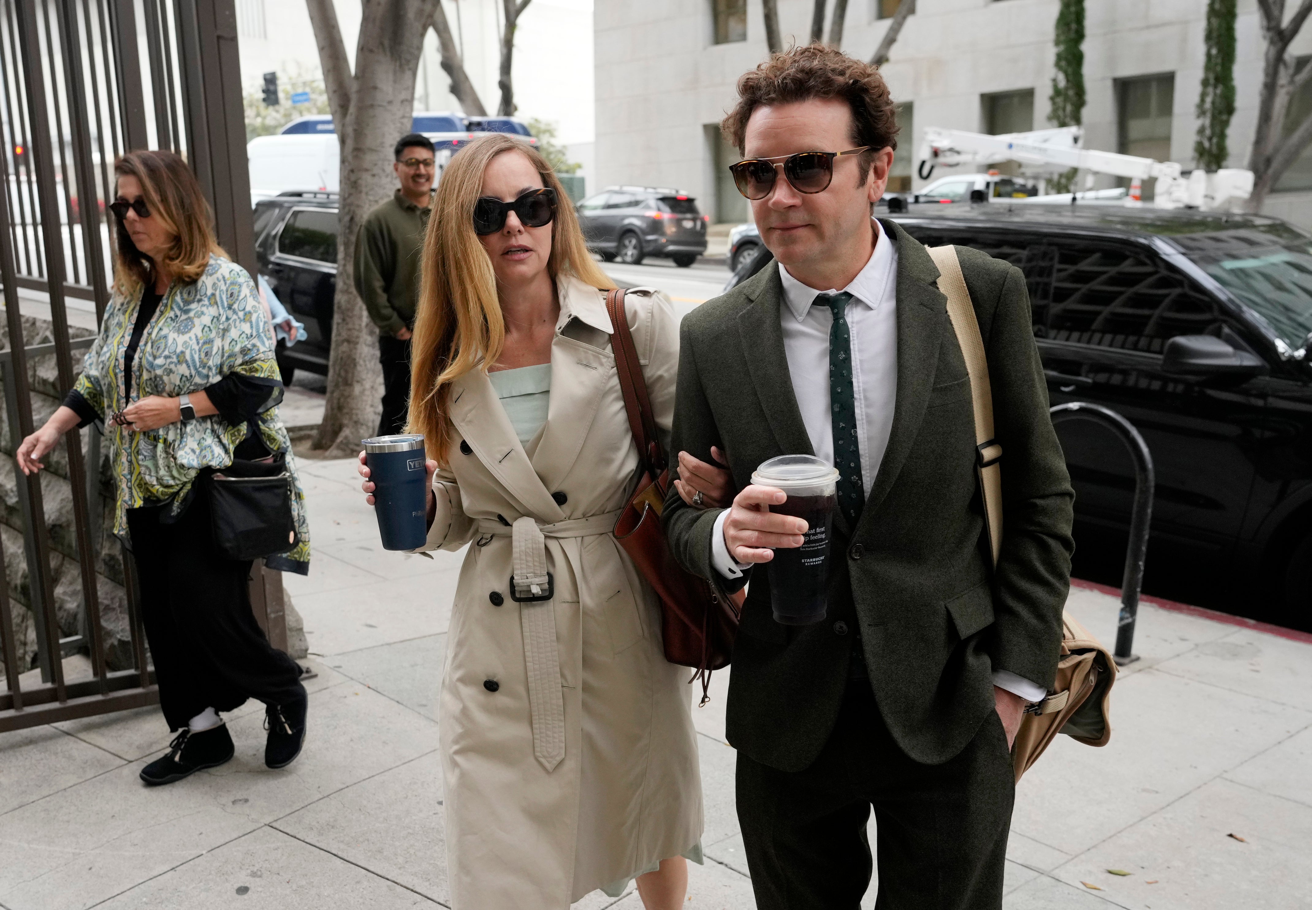 Bijou Phillips, left, with her ex-husband Danny Masterson, right. Phillips filed for divorce after Masterson was convicted on two rape charges and sentenced to 30 years to life in prison.