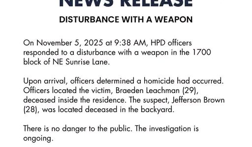Two Men Found Deceased After Violent Confrontation Inside Hillsboro Home Saturday Morning