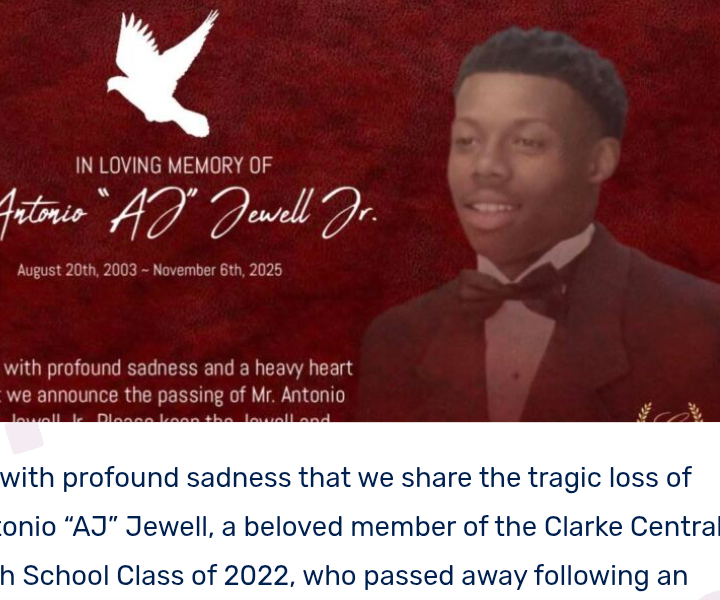 Clarke Central Graduate Antonio “AJ” Jewell Passes Suddenly, Leaving Athens Community in Mourning