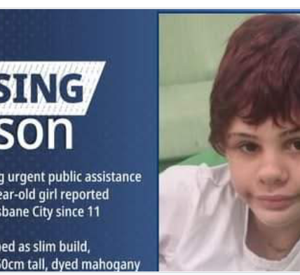 BRISBANE, Australia — Urgent Search Underway for Missing 12-Year-Old Girl Last Seen in City