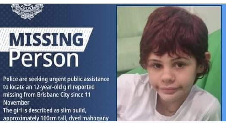 BRISBANE, Australia — Urgent Search Underway for Missing 12-Year-Old Girl Last Seen in City